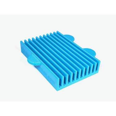 Imagem de Suportes de régua de colcha da Purple Hobbies, ferramenta inovadora de corte, costura e estofamento (azul com 10 compartimentos, 3 mm, plano de 12,7 cm)