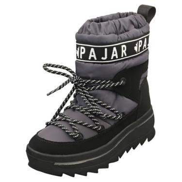 Imagem de PAJAR Bota de neve feminina Galaxy Pull On impermeável quente para inverno, Antracite., 34