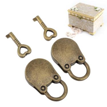 Imagem de Conjunto de Cadeados de Caixa de Armazenamento Com 2 Cadeados de Urso Fofos Com Chaves, Cadeado de Liga de Zinco para Caixa de Joias, Livro de Diário, Acessório de Caixa de (Cor