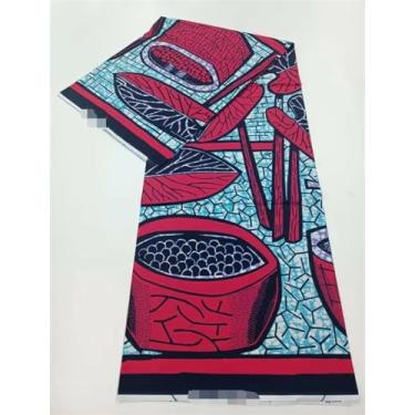 Imagem de Tecido Africano Cera Real Estampa Dourada Soft Pagne Ankara Material de Algodão Prata Nigeriana Gana para Festa de Casamento Vestido para Costurar (Como na imagem-03)