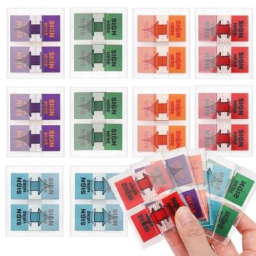 Imagem de 500 peças de bandeiras Sign Here Post It, 10 conjuntos de bandeiras Post It Sign Here, guias de índice, bandeiras de seta para marcadores de página (10)
