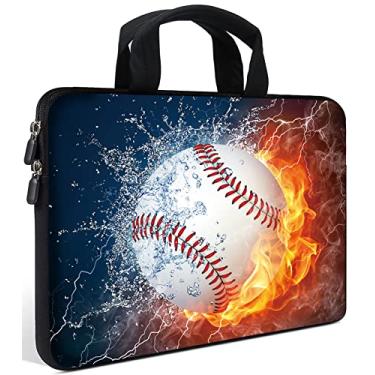 Imagem de AMARY 11,6" 12" 12,1" 12,5" Bolsa de laptop alça de neoprene bolsa de transporte para notebook Chromebook capa Ultrabook capa para tablet Apple MacBook Air HP DELL Lenovo Asus Samsung, Baseball, 11.6" 12" 12.1" 12.5 inch