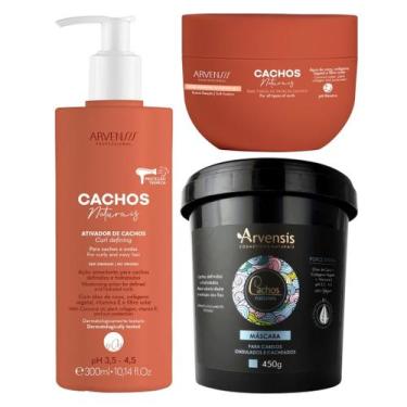 Imagem de Kit Arvensis Cachos Ondulados Ativador Mascara Geleia Suave