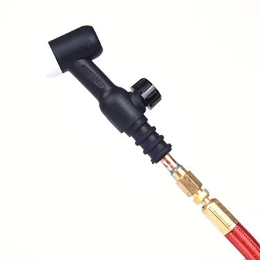 Imagem de Tocha de soldagem WP17 WP 17F 17FV TIG Conector rápido de mangueira vermelha integrada a gás elétrico fios 4M 10-25 Euro conector cabeça de tocha (WP17FV)