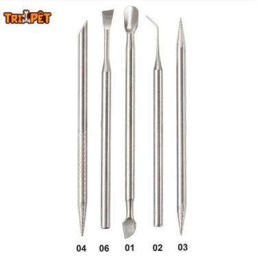 Imagem de Kit Manicure Profissional 5 Itens Espátulas Palitos Desencravador - Cu