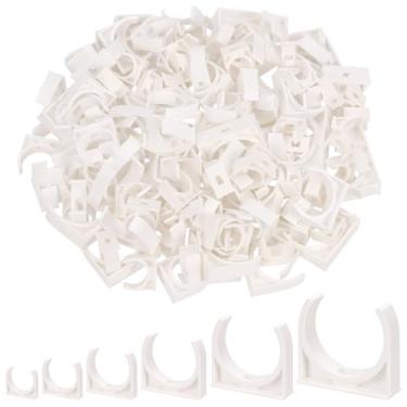 Imagem de Glarks 140 peças de clipes de grampo de tubo de água de PVC em forma de U 16/20/25/32/40/50 mm fivelas em forma de U para tubos de água e bandejas de TV, tubulação, suporte de mangueira, tubo Pex