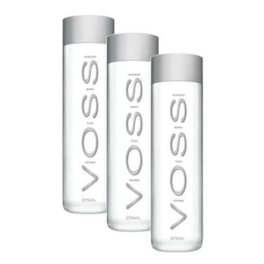 Imagem de Kit 3 Agua Mineral Voss Natural Sem Gas 375Ml Vidro