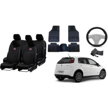 Imagem de Kit de Capa de Couro + Tapete + Capa de Volante para Punto 17-20 - aer