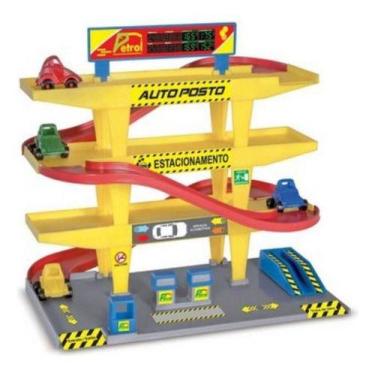 Imagem de Brinquedo Auto Posto Gasolina Carro 3 Andares Nig Brinquedos