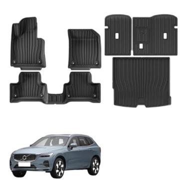 Imagem de Tapetes de carro compatíveis com Volvo XC60 PHEV 2018-2025 Cargo Liner Mat Protetores de banco traseiro Antiderrapante Almofada de pé à prova d'água LHD TPE Carpet Car(3pcs XC60,XC60 PHEV)