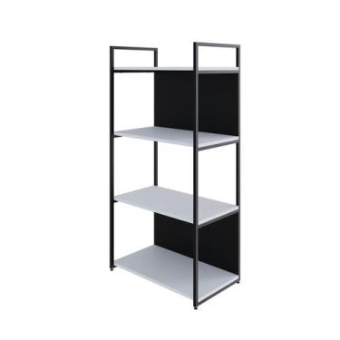 Imagem de Estante C/04 Prateleiras 118x60x33cm C/Fundo Yon - Metalig, Branco TX/