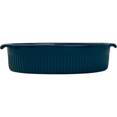 Imagem de Germer, Travessa oval em porcelana, modelo assar ou servir, Funda, refratária, 1800 ml, Verdigris