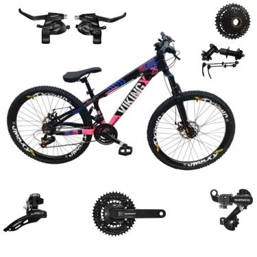 Imagem de Bicicleta 26 VikingX T25 24v Cubo K7 SHIMANO Freeride Pneu 26 Cravudo-Unissex