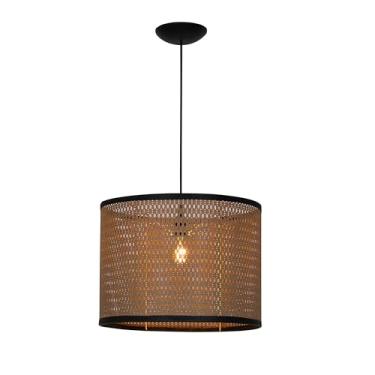 Imagem de Luminária Lustre Pendente De Teto Palha Indiana Cozinha Luxo