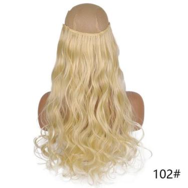 Imagem de Aplique Tic tac Ondulado 65cm idêntica ao Cabelo Humano - Weng, Loiro 