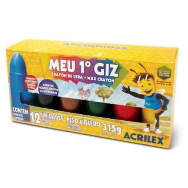 Imagem de Meu 1º Giz Acrilex 12 Cores 370g