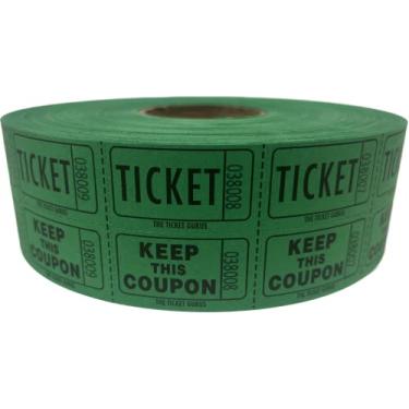 Imagem de THE TICKET GURUS - Rolo de bilhete duplo de rifle: rolo de 2000 - (verde)
