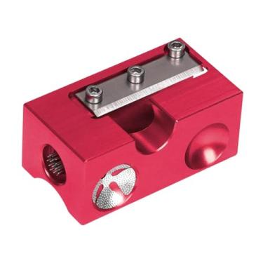 Imagem de Dynwave Ferramenta de reparo da ponta da piscina Triol portátil Cue versátil Dica Scuffer Beller Polhoner Grinder para concurso de treinamento de entusiastas, Vermelho