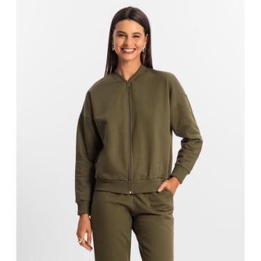 Imagem de Jaqueta Rovitex Básicos Básica de Moletom Feminina-Feminino