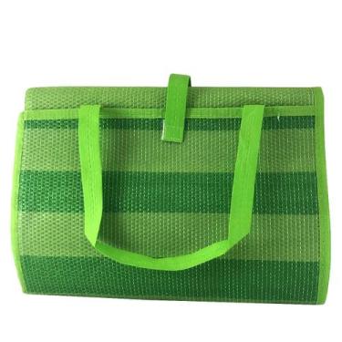 Imagem de Esteira De Casal Tapete Praia Dobrável 200x150cm Vira Bolsa Areia - Mo