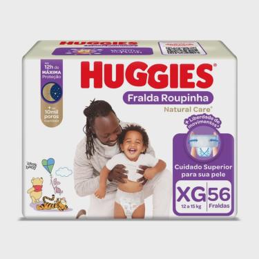 Imagem de Fralda huggies natural care roupinha xg 56 unidades