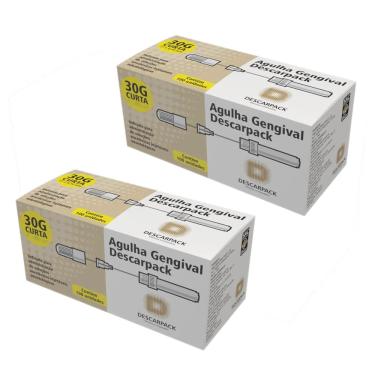 Imagem de Kit agulha gengival curta 30G 21X0,30MM 200UN descarpack
