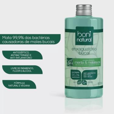 Imagem de Enxaguatório bucal boni natural menta E melaleuca sem fluor 500ML