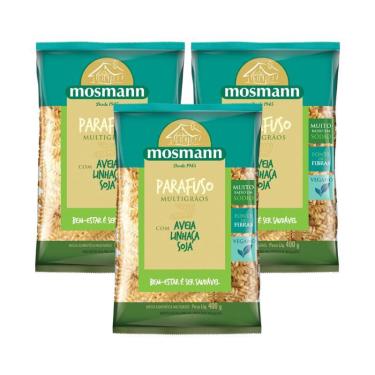 Imagem de Kit 3X: Macarrão Parafuso Multigrãos Mosmann 400G