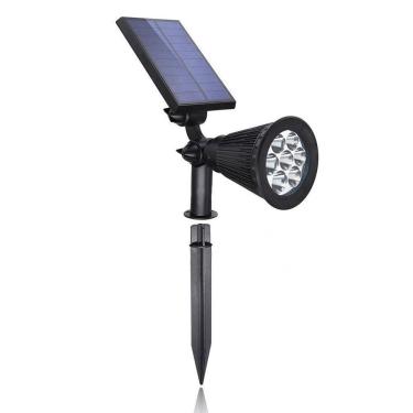 Imagem de Luminária Solar 7 Leds Rgb Jardim Espeto Automatico Placa