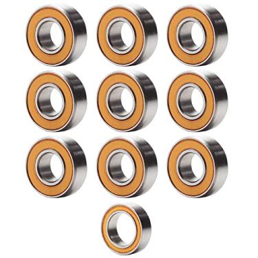 Imagem de Kit de rolamento compatível com Tamiya Grasshopper/Hornet Precision (5 x 11 x 4 mm/9pcs, 5 x 8 x 2,5 mm/1 peça) selado de borracha laranja