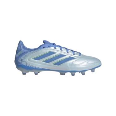 Imagem de adidas Tênis unissex adulto Copa Pure 3 Pro Firm Ground, Azul halo/azul fusão/limão lúcido, 9 Women/8 Men