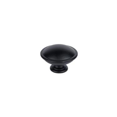 Imagem de Puxador botão para móveis redondo Preto Fosco - i9 Móveis e Decoração,