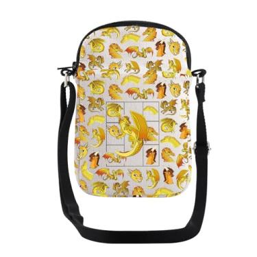 Imagem de JYTAPP Bolsa tiracolo In My Dragon Era, asas de dragão, romance, bolsa transversal, sandwings, asas de dragão, presente para livros, Bege, Small