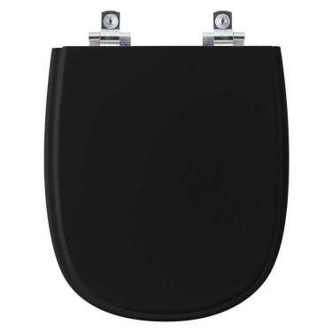 Imagem de Assento Sanitário Soft Close Dona Beja Preto Para Vaso Santa Clara