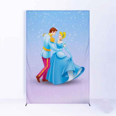 Imagem de Painel de Festa Lateral com Forro Cinderela - Fera Print