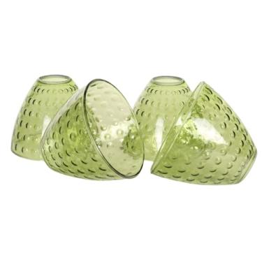 Imagem de COMPIXIU Abajur De Vidro Verde Para Luminárias, 14 Cm De Largura X 10 Cm De Altura, Abajur De Vidro Com Efeito Cascata Para Arandelas, Luminárias Pendentes De Ilha De Cozinha, Lustres, Com Abertura