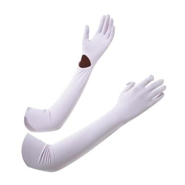 Imagem de menolana Tampas de braço solar as mangas do braço de apartamento completo Luvas solares de verão de verão Luvas de proteção solar para o campo de golfe, Roxo