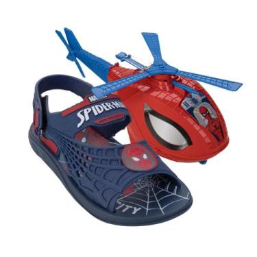 Imagem de Sandalia Infantil Grendene Kids Homem Aranha 23064 Com helicóptero de 