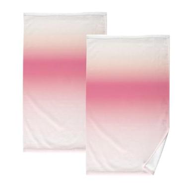 Imagem de Blushing Horizon Shift-53 Toalhas de banho de algodão 2 peças, toalhas de mão pequenas, toalhas de banho absorventes, toalhas de banho de secagem rápida, toalhas decorativas para banheiro, cozinha