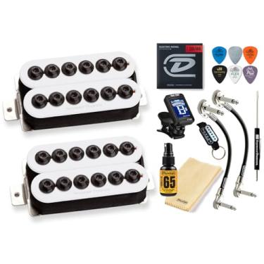 Imagem de Seymour Duncan Invader SH-8n / SH-8b Conjunto de captador Humbucker de alto rendimento com pacote Tonebird (branco)