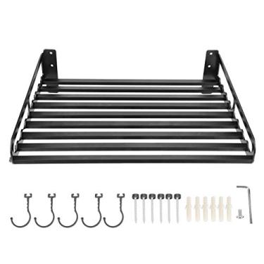 Imagem de Xcello Prateleira de forno de micro-ondas, prateleira de micro-ondas montada na parede com economia de espaço, suporte de armazenamento, prateleira de parede para micro-ondas, espaço de alumínio