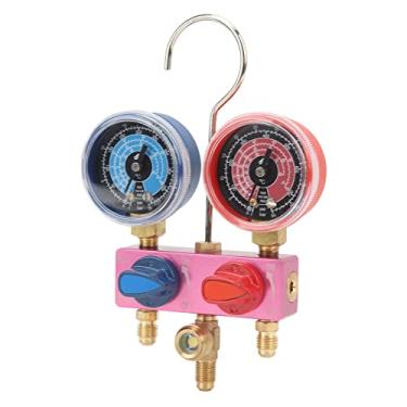 Imagem de Medidores de Refrigerante R32, Medidores de Ar Condicionado Mini G1/4 Botão de Metal Ferramenta de Ar Condicionado Medidor Coletor de Diagnóstico Medidor de Pressão CA para