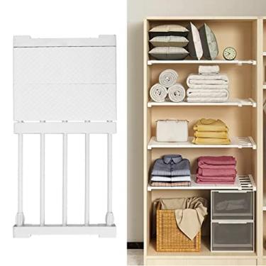 Imagem de Prateleiras de Armário, 24 Cm de Largura de Armazenamento Prateleira de Tensão de Tensão Prateleira de Armário Com Divisor de Armário Ajustável para Guarda -roupa (Comprimento