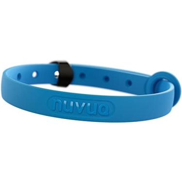 Imagem de Coleira para cães - Confortável, macia e leve coleira ajustável com anel de identificação para cães e filhotes em miniatura - Coleira de gato não separável da Nuvuq (azul, mini)