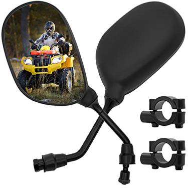 Imagem de Espelhos de quadriciclo para guidão, retrovisor de quadriciclo, espelho retrovisor lateral tipo bola de 360 graus com suporte de guidão de 7/8 polegadas para motocicleta scooter ciclista, ciclista, esportista, Dirt Bike Cruiser