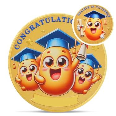 Imagem de Believe in Yourself Moeda de Desafio de Graduação - Decorações de Formatura 2025 Moeda de Festa de Graduação - Class of 2025 Decor Chip Stuff - Presentes de Medalha de Amuleto de Sorte de Formatura