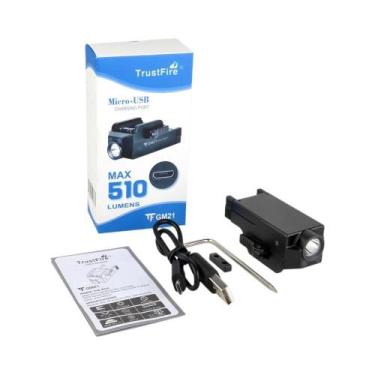 Imagem de Lanterna LED Tática Recarregável Trustfire GM21 510 Lumen USB Luz De P