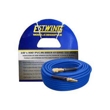 Imagem de Estwing E38100PVCR Mangueira de ar híbrida de 0,95 cm x 30,64 cm PVC/Borracha com conexões de latão de 0,63 cm (1/4"), 3/8" x 100'
