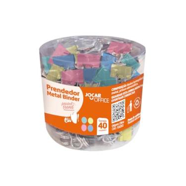 Imagem de PRENDEDOR METAL BINDER COLORIDO 19MM POTE/40 UN JOCAR OFFICE