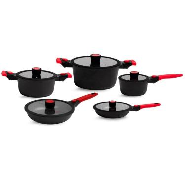 Imagem de Conjunto de 5 Panelas Antiaderentes Em Mármore Autêntico Chef